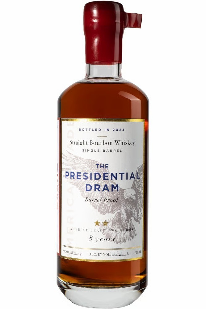 Bourbon  8年 750ml 箱付き Presidential Dram 8 Year Old Bourbon, 117.74 Proof, by Proof and