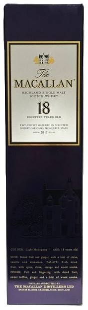 Macallan 18 Year Old, Sherry Oak, 2017 Release