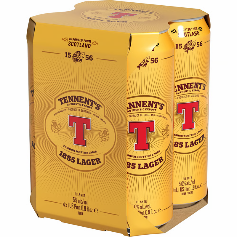 Tennent's 1885 Lager, 4 Pack
