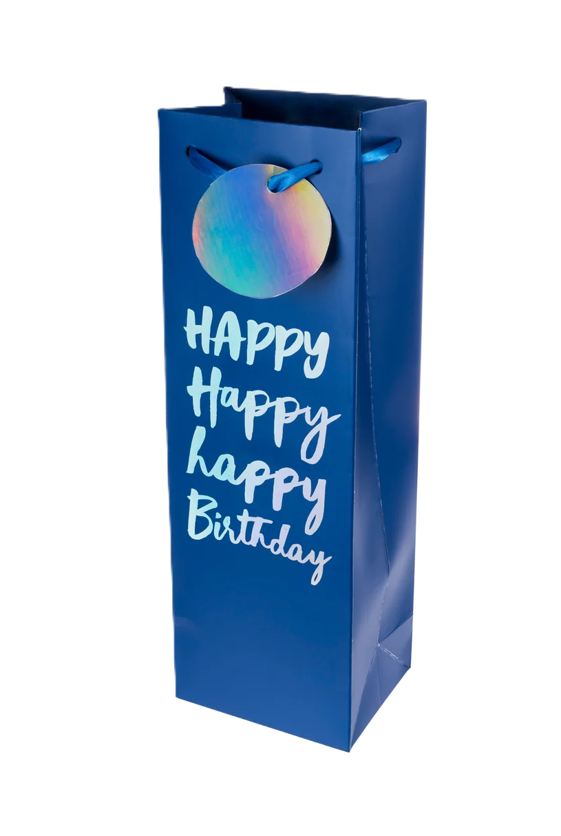 Very Happy Birthday Single Bottle Gift Bag
