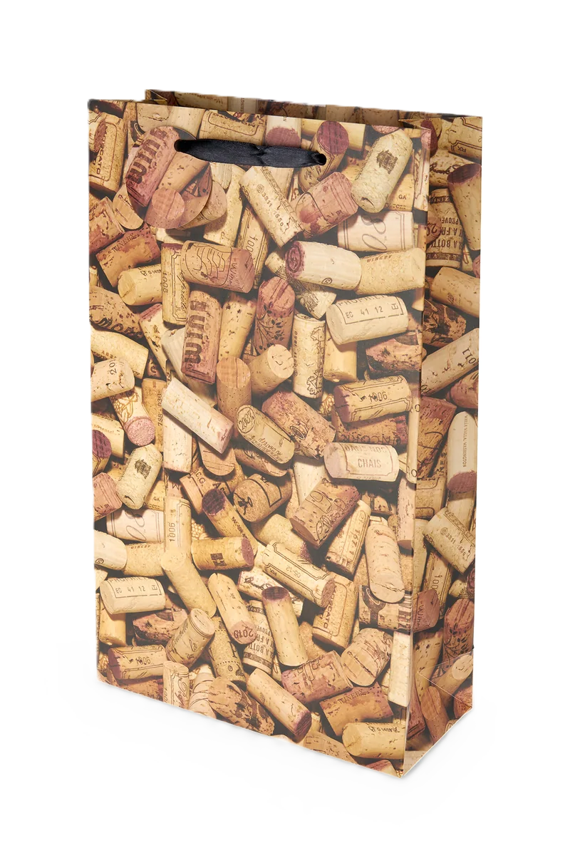 Wine Corks Double Bottle Gift Bag