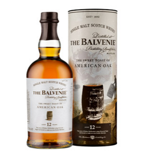 Balvenie 12 Year Old San - The - Francisco Shop Wood Whisky Double