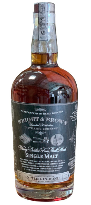 Wright and Brown Bottled in Bond Single Malt Whiskey