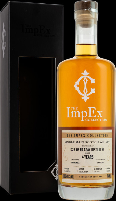 Isle of Raasay 4 Year, Peated Manzanilla Cask, ImpEx Collection