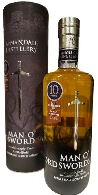Annandale Man O'Sword 10 Year Old, Refill Ex-Bourbon, Cask 39