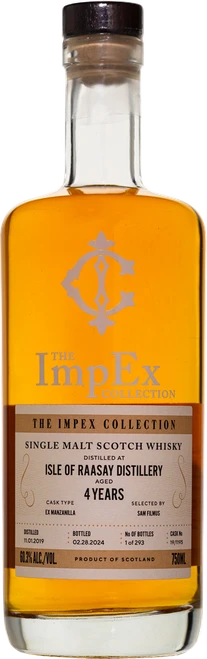Isle of Raasay 4 Year Old, Manzanilla Cask, by ImpEx
