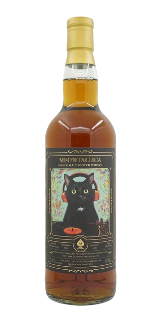 Secret Speyside Distillery 16 Year Old, Meowtallica #3, by Club Qing
