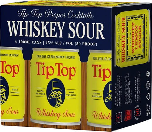 Tip Top Cocktails Whiskey Sour (4 Pack)