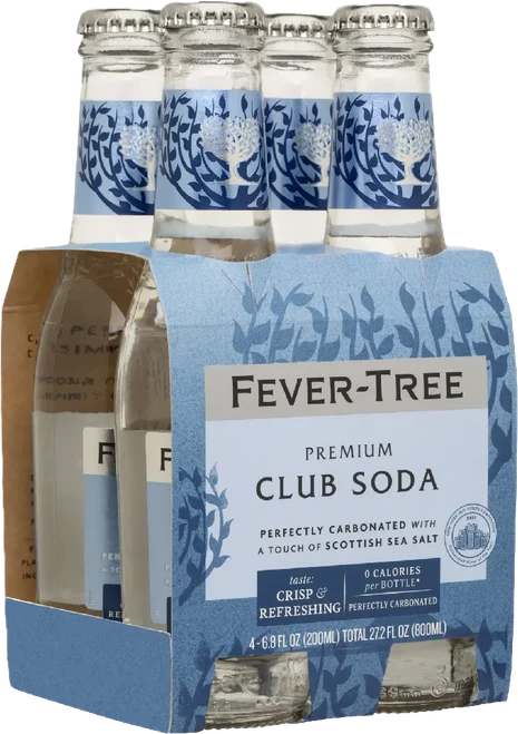 Fever Tree Premium Club Soda (4 x 200ml)