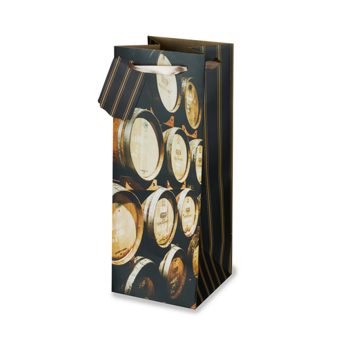 Barrels Resting On Rack Large Single Bottle Gift Bag