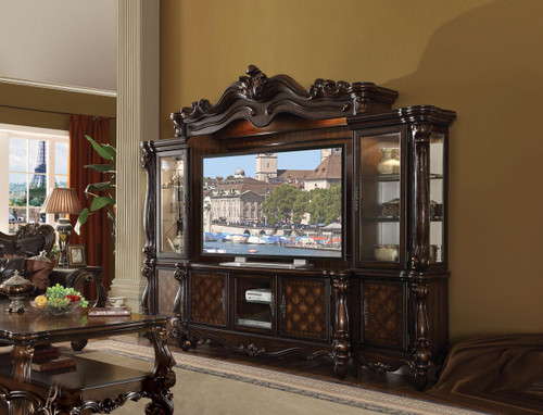 AC91325 Versailles Cherry Oak Finish Entertainment Center With TV Stand
