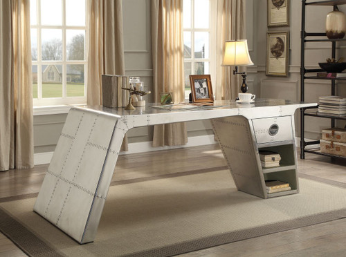 AC92190 Brancaster Aluminum Finish Desk