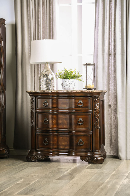 FA7859 - Armon Traditional Style Bedroom Group W/ Genuine Marble Tops Night Stand