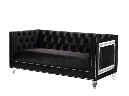 P2 56995 - Cheyenne Stunning  Black Glam Sofa And Love Seat 