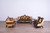 EF41024 - Bashir Italian Mahogany Solid Wood Trim Formal Sofa And Love Seat In Black And Gold

