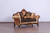 EF41024 - Bashir Italian Mahogany Solid Wood Trim Formal Sofa And Love Seat In Black And Gold Love Seat