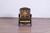 EF41024 - Bashir Italian Mahogany Solid Wood Trim Formal Sofa And Love Seat In Black And Gold Chair