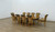 EF51955 - Otello Italian Luxury Wood 11 Piece Dining Room Furniture Set With Gold And Black Chairs

