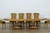 EF51955 - Otello Italian Luxury Wood 11 Piece Dining Room Furniture Set With Gold And Black Chairs Side view