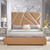 P1 6039 - Bakari Elegant Rose Beige Leather Platform Bed