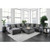 FA6587SECT -   Aurora Contemporary Chenille U Shape Sectional W/ Chaise