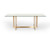 P671914 - Tosca Modern Glass and Brass 7 Piece Dining Set