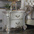 P2 BD01335 - Vendome Two Tone Ivory Fabric & Antique Pearl Finish Elegant Formal Night Stand
