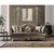 P2 LV01887 Omari Light Green Velvet Elegant Formal Sofa With Black And Gold Intricate Wood Trim