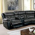 Fa6218GY - Brooklyn Black and Gray Power Reclining Sectional With Cup Holders And USB Chargers  Side View