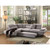 P2 52990 - Jenia Gray Cozy L Shaped Sectional Sofa With Sofa Sleeper - 2

