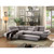 P2 52990 - Jenia Gray Cozy L Shaped Sectional Sofa With Sofa Sleeper - 3

