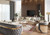 P19008 - The Luxurious Cosimo Gray and Tan Living Room Furniture Sofa Set With Gold Detail Accents

