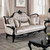 FA65001ES - Anais Elegant Formal Sofa and Love Seat With Intricate Wood Trim Sofa