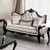 FA65001ES - Anais Elegant Formal Sofa and Love Seat With Intricate Wood Trim Love