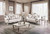 FA65001WH - Anais Elegant Formal Off White Sofa And Love Seat With Wood Trim