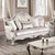 FA65001WH - Anais Elegant Formal Off White Sofa And Love Seat With Wood Trim Sofa