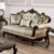 FA65002BG - Valencia Elegant Formal Living Room Sofa Set With Dark Cherry Wood Trim Love Seat
