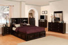 FA7059 - Yorkville Espresso Solid Wood Multi Drawer  Platform Bed