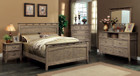 FA7351 - Ashton Weathered Oak Finish Solid Wood Adult Bed