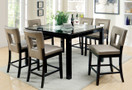 FA3320PT - LEOLA BLACK LACQUER 7 PIECE COUNTER HEIGHT SET