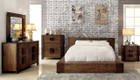 FA7628 - AAMIR BROWN MODERN WOOD GRAIN LOW PROFILE BED