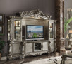 AC91820 Mathiss Antique Platinum Entertainment Center With TV Stand Included