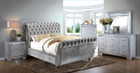 FA7128GY - Nadeana Contemporary Style Sleigh Bed Also Available in Black