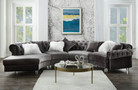 P2 57355 - Ama Luxurious Velvet Sectional 