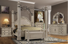 MFS6006 - Giana Antique White Wash Elegant Canopy Bed