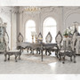 Phaedra Silver Grey Brown 7 Piece Formal Elegant Dining Set