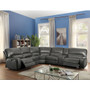 P253745 - Sander Gray Leather-Aire Power Reclining Sectional With USB Chargers