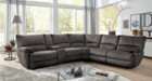 Facm9910 - Celina Gray Power Sectional With Storage Console, Cupholders & Wireless Charging