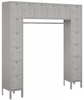 Lockers, Bridge, 16 Box, Gray