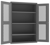 Ventilated Shelf Cabinet, 14 Gauge, 3 Shelves, 48 x 24 x 72